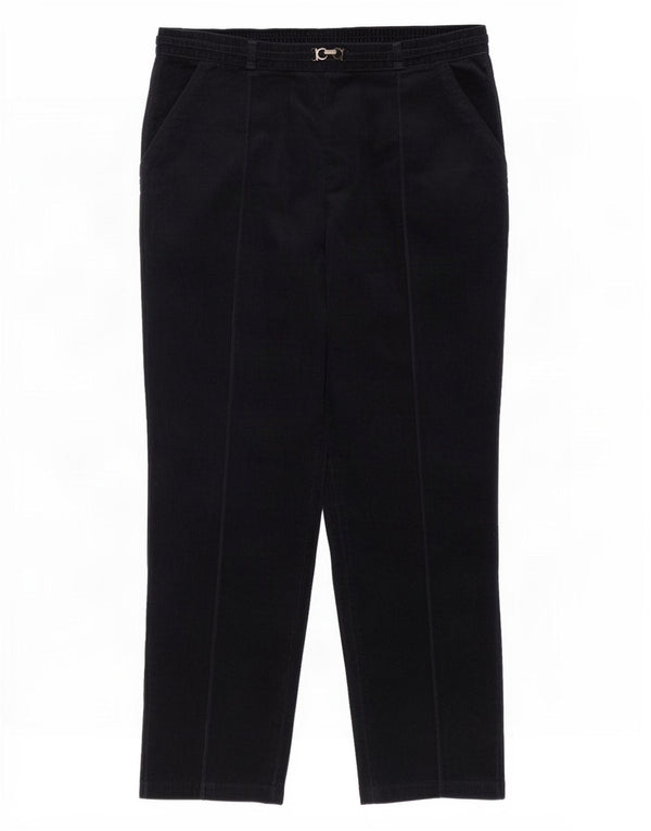 Calça feminina de veludo Marks & Spencer Reino Unido 16 grande W36 L26 azul marinho