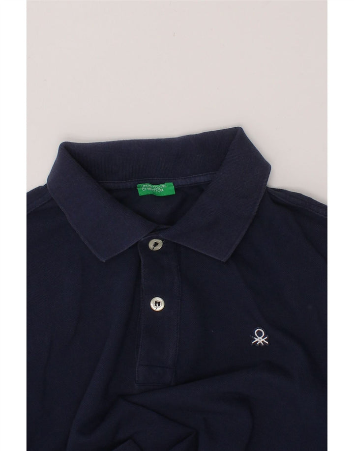 BENETTON Boys Polo Shirt 13-14 Years Navy Blue Vintage Benetton and Second-Hand Benetton from Messina Hembry 