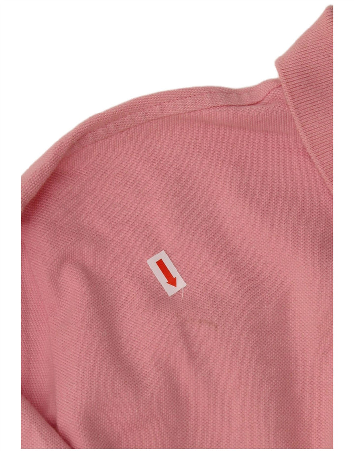 POLO RALPH LAUREN Camisa polo masculina de manga comprida com ajuste personalizado grande algodão rosa
