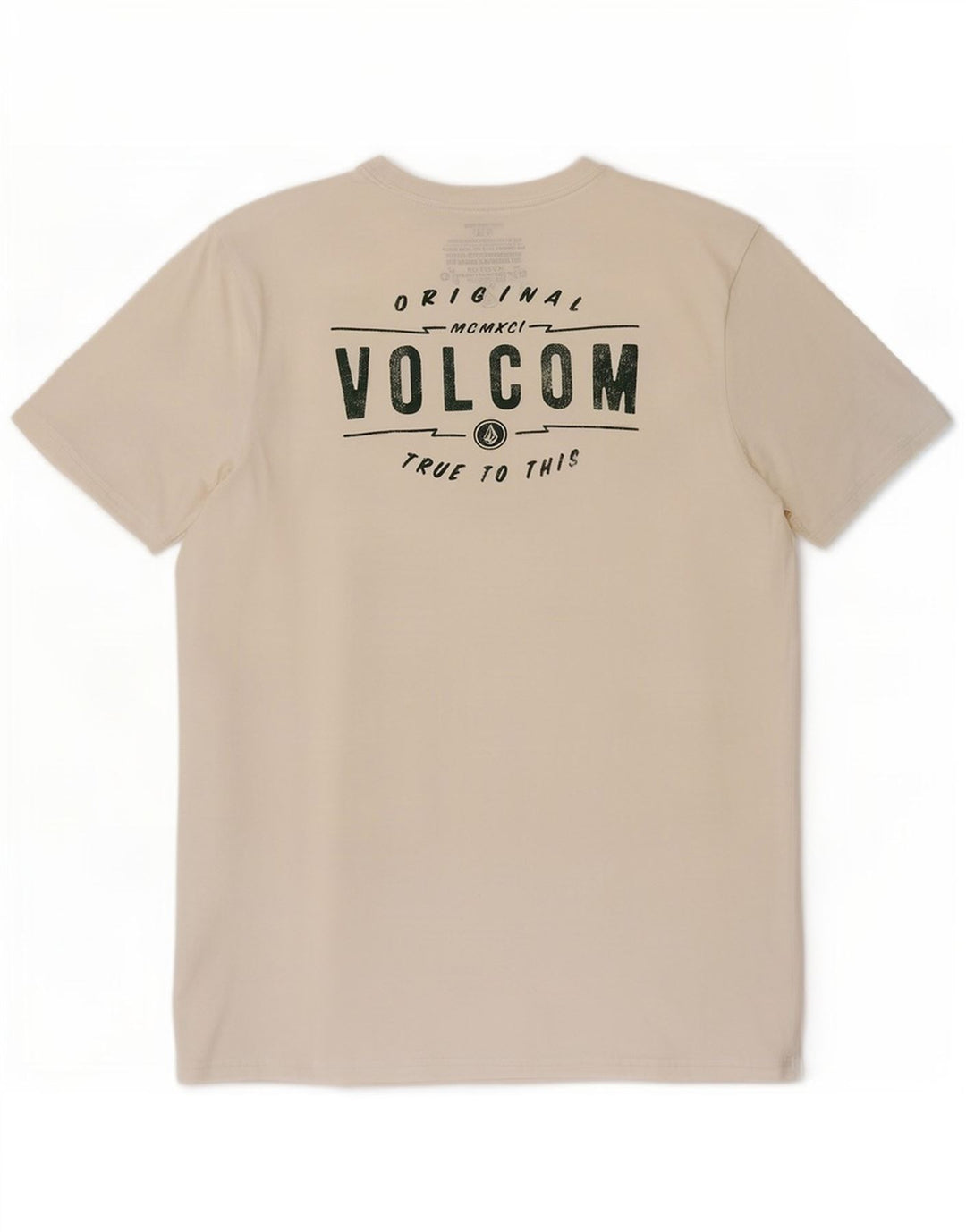 Camiseta masculina gráfica Volcom Top XL algodão branco
