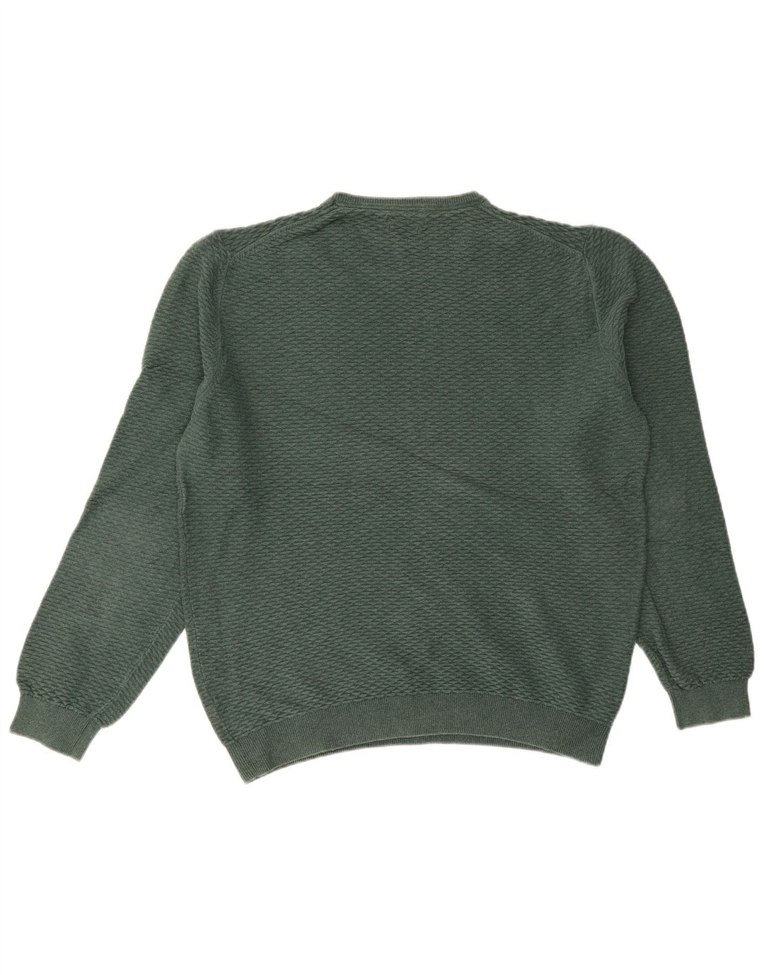 MASSIMO DUTTI Suéter Masculino Gola Redonda 2XL Verde Algodão