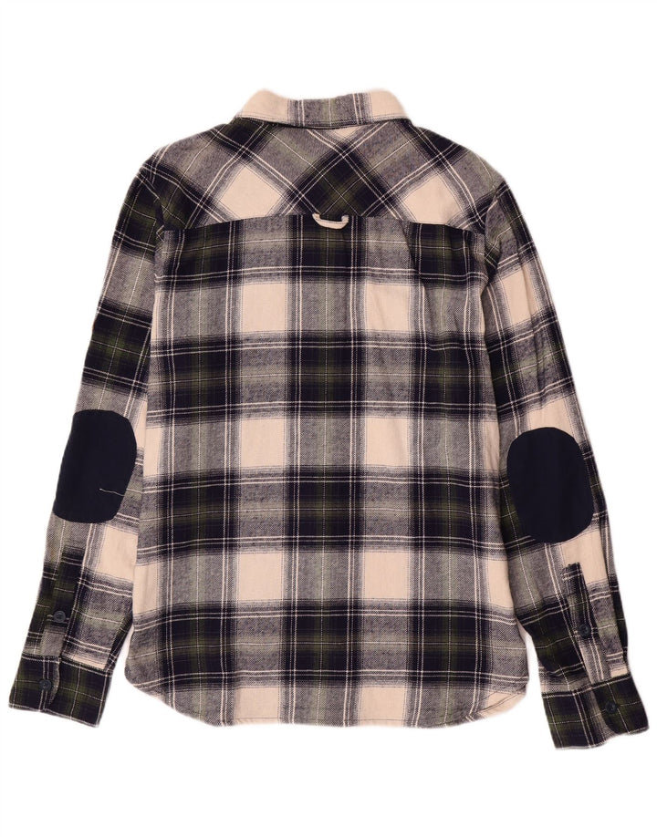 Camisa masculina de flanela Mountain Warehouse de algodão xadrez médio multicolorido