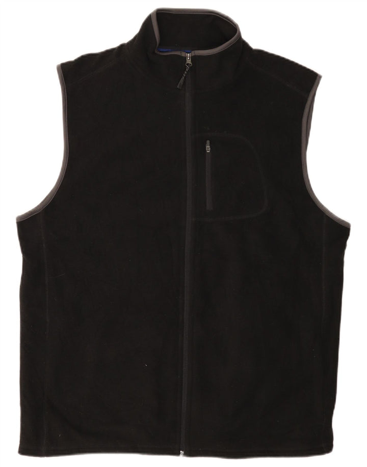 Marks & Spencer Mens Fleece Gilet UK 40 Grande Poliéster Preto