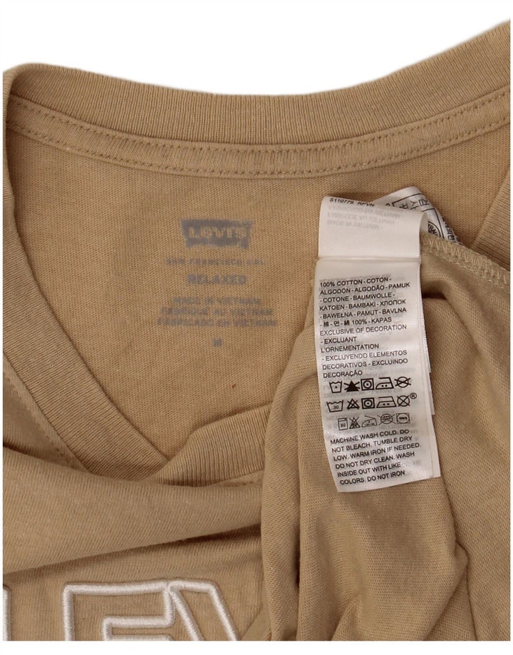 Camiseta masculina Levi's Relaxed Fit Graphic Top Médio Algodão Bege