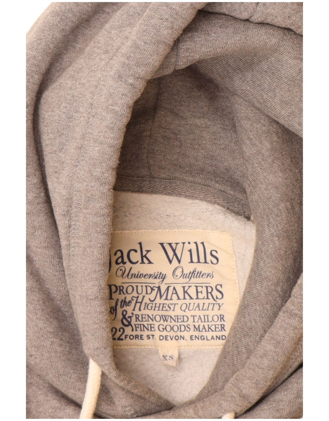 Jumper com capuz gráfico masculino JACK WILLS XS algodão cinza
