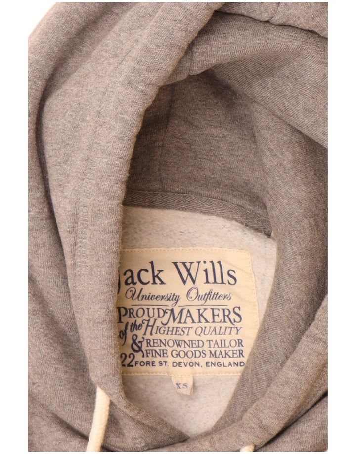 Jumper com capuz gráfico masculino JACK WILLS XS algodão cinza