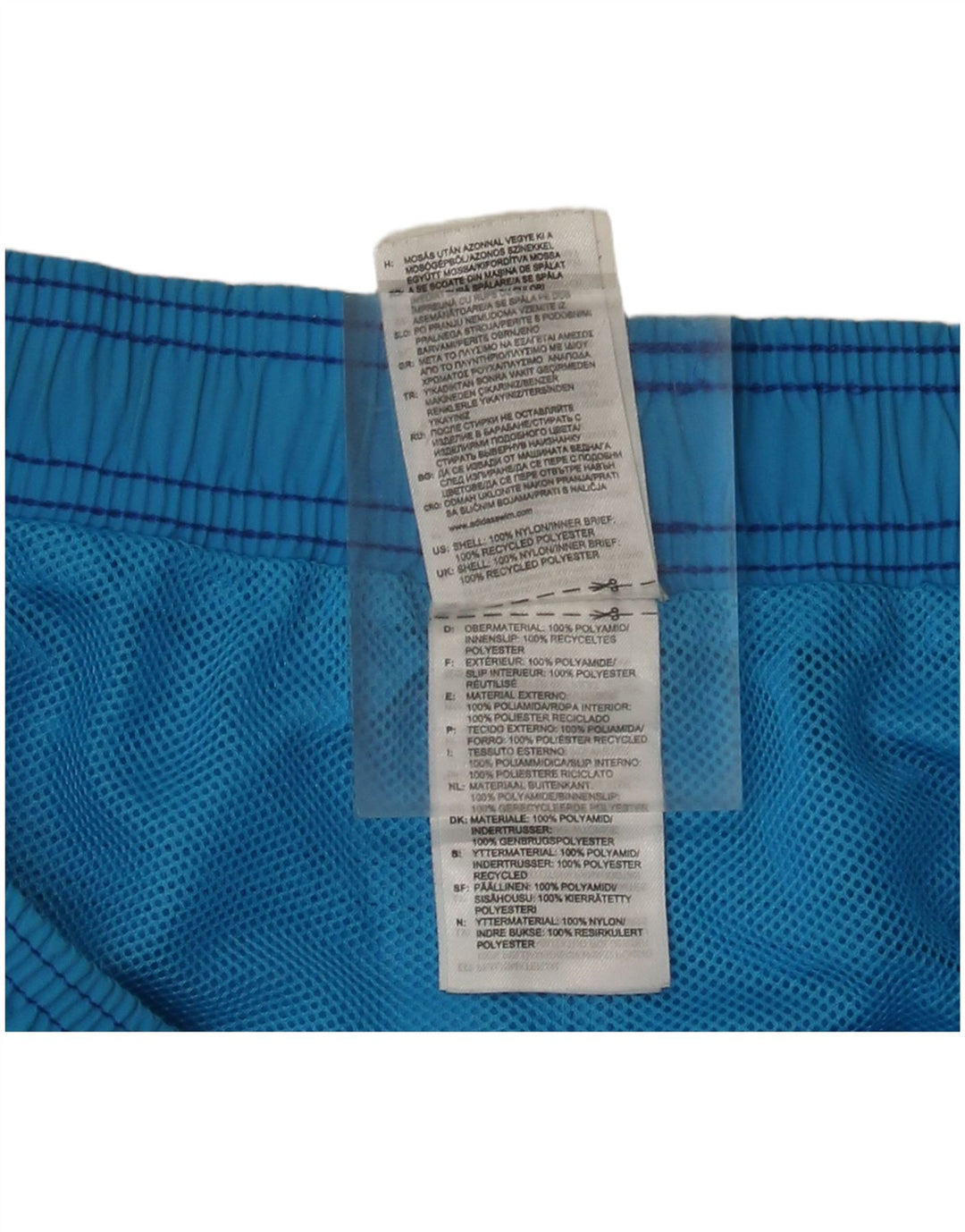 Shorts de natação masculino Adidas grande azul nylon