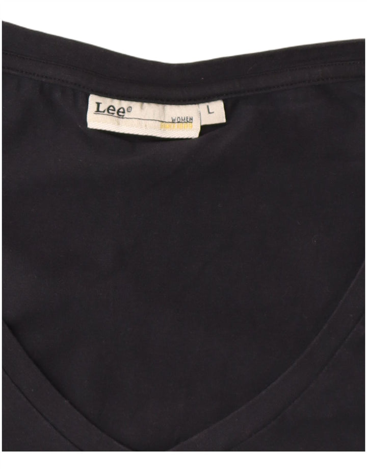 Camiseta feminina Lee UK 14 grande preta