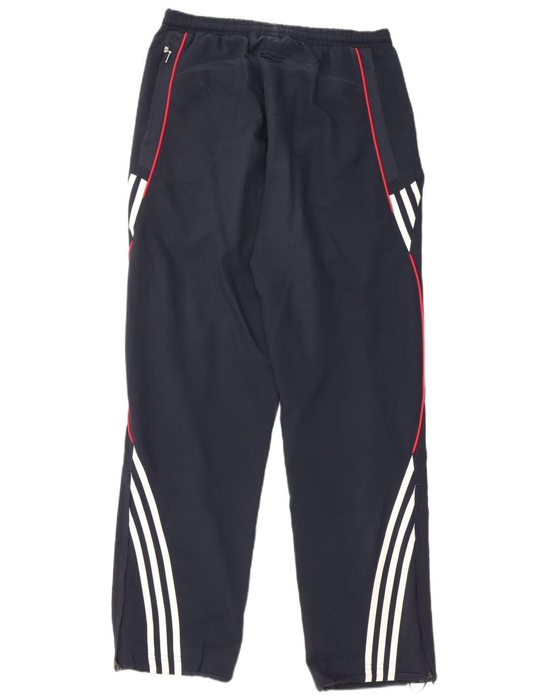 Calças de treino masculinas ADIDAS pequenas poliéster azul marinho