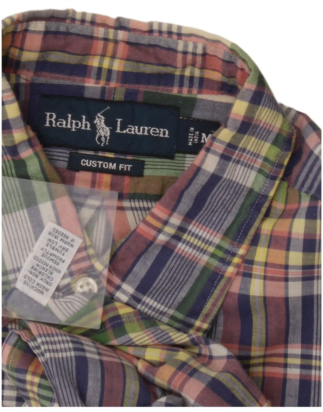 Camisa masculina RALPH LAUREN Custom Fit média xadrez multicolorida