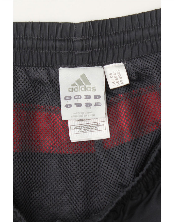 Calça de treino masculina Adidas Climacool grande preto colorblock poliéster