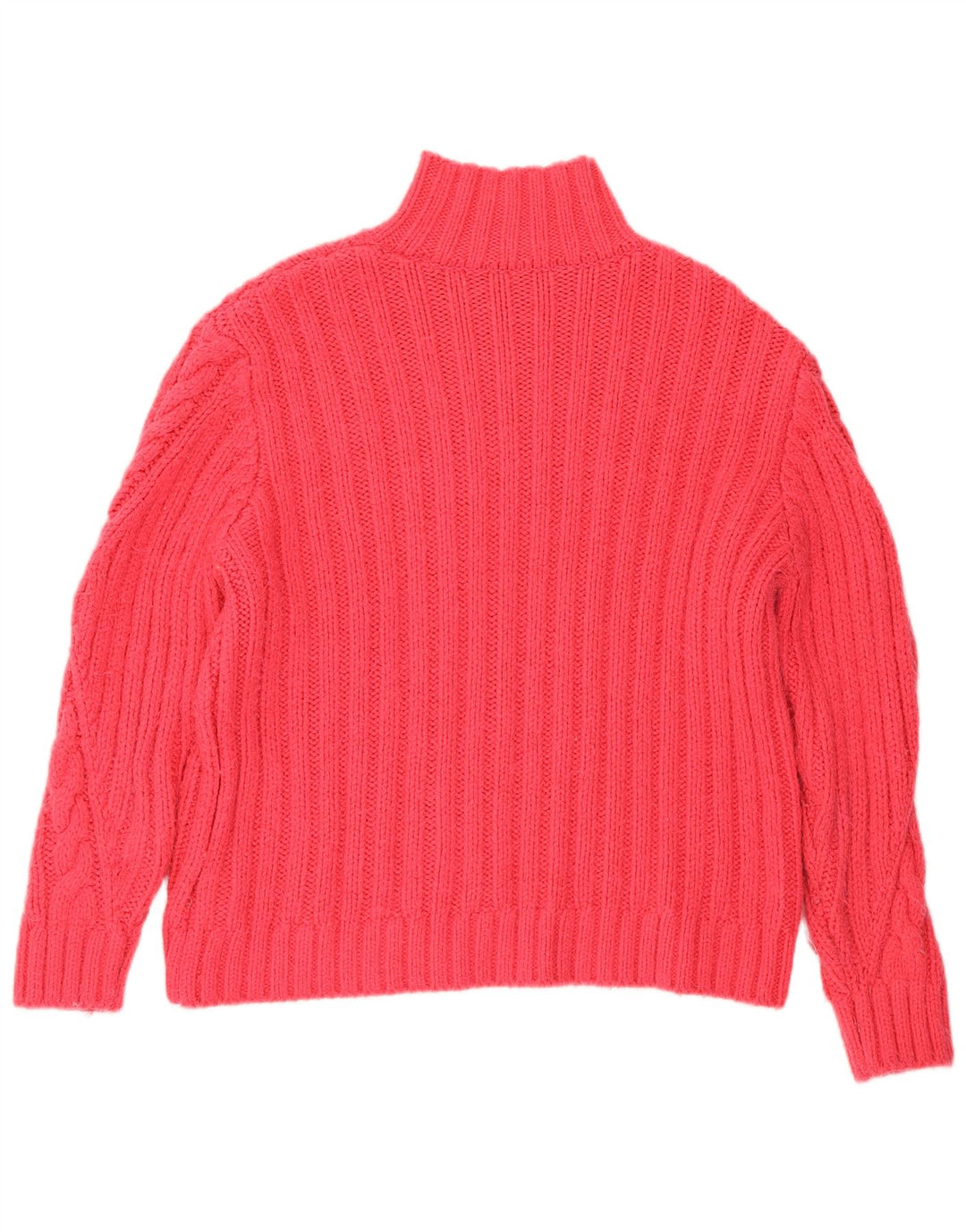 Suéter feminino Marks & Spencer com gola tartaruga Reino Unido 12 rosa médio