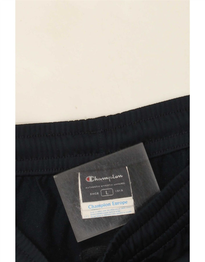 Calça de treino masculina Champion grande poliéster azul marinho