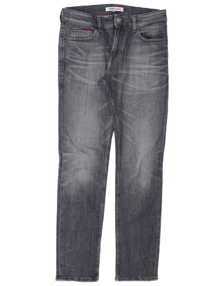 TOMMY HILFIGER Masculino Slim Jeans W30 L32 Algodão Cinza