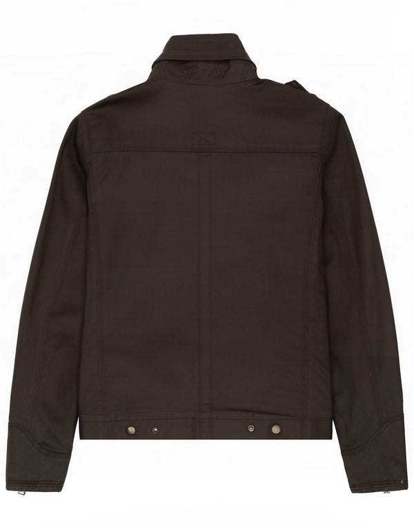 Jaqueta militar masculina Boxeur Des Rues Reino Unido 40 grande algodão preto