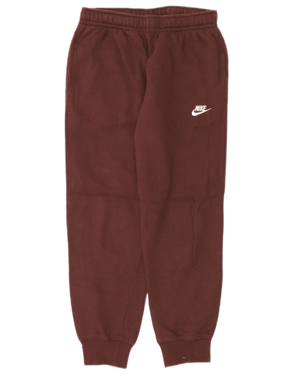 Calça de treino feminina Nike Joggers UK 10 pequeno algodão marrom
