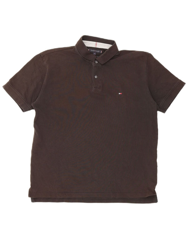 Camisa polo masculina Tommy Hilfiger Regular Fit XL algodão preto