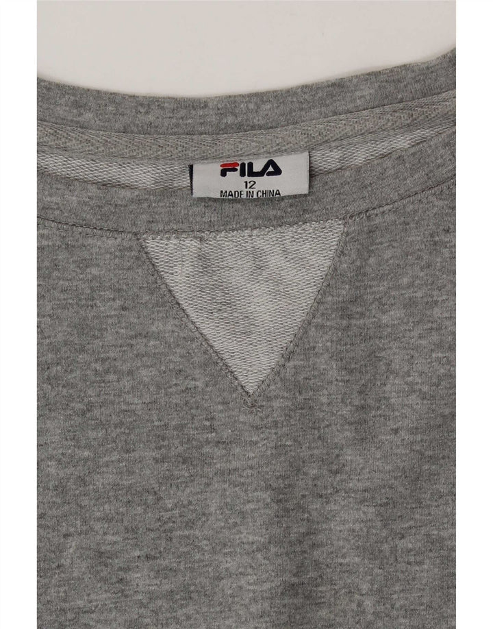 Moletom feminino Fila Jumper UK 12 bloco cinza médio