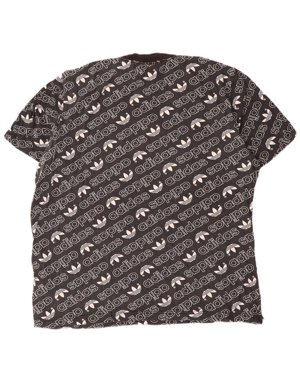 Adidas Mens Graphic T-Shirt Top XL Algodão Preto