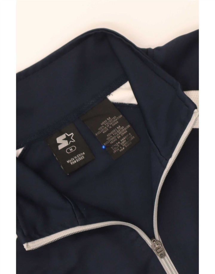 Jaqueta superior de agasalho masculino Starter, poliéster Colourblock azul marinho médio