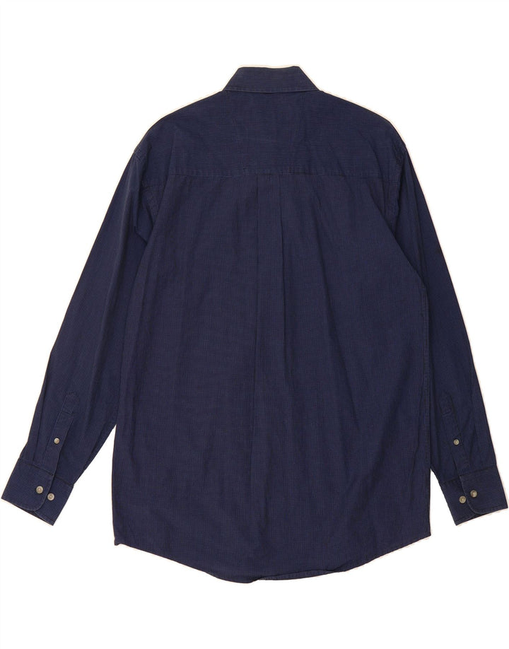 WRANGLER Mens Shirt Medium Navy Blue Check Cotton Vintage Wrangler and Second-Hand Wrangler from Messina Hembry 