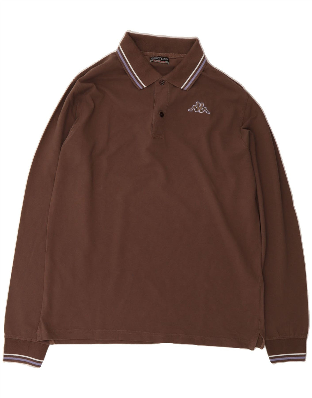 KAPPA Mens Long Sleeve Polo Shirt XL Brown Cotton Vintage Kappa and Second-Hand Kappa from Messina Hembry 