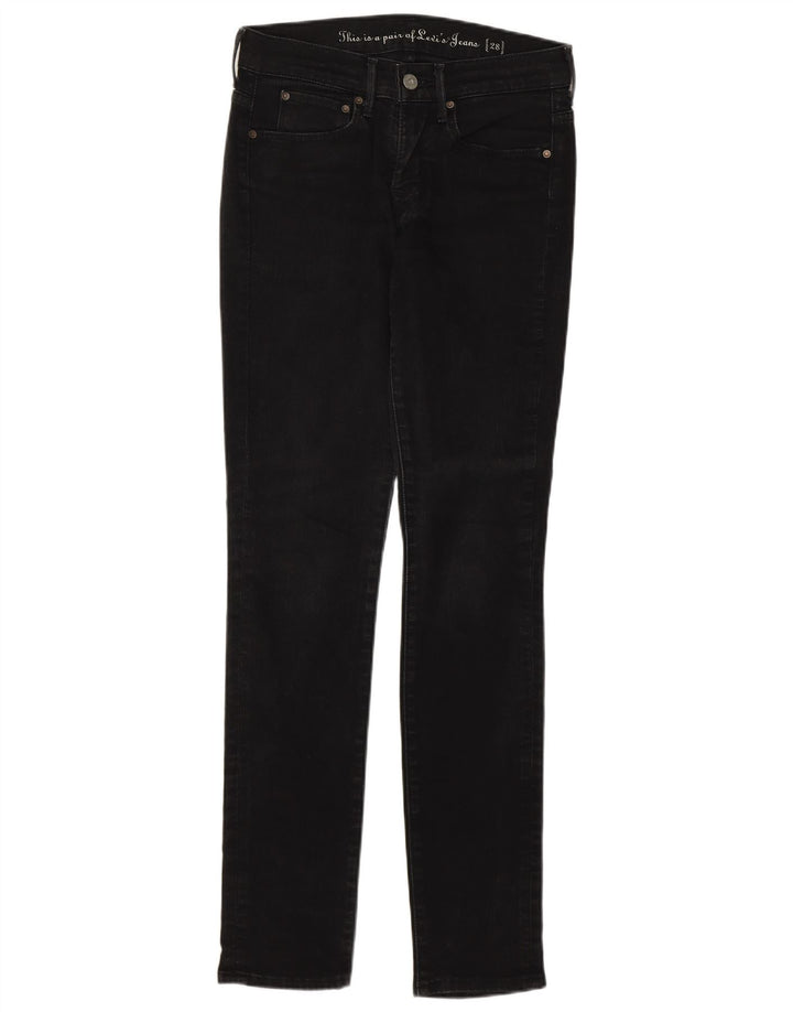 Jeans skinny feminino Levi's W28 L30 algodão preto