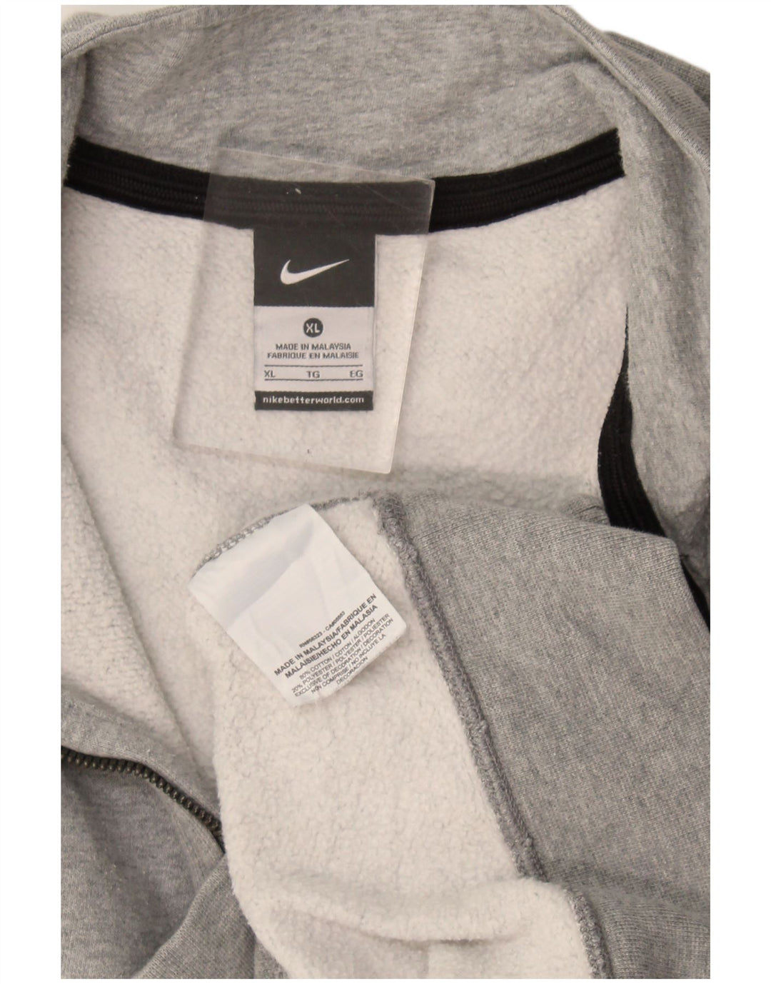 Moletom Nike Masculino com Zíper e Pescoço Jumper XL Cinza Algodão