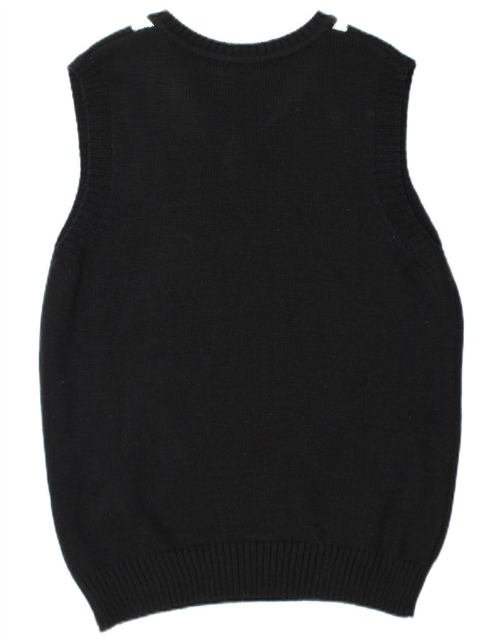 Colete masculino vintage regata grande preto argyle/acrílico diamante