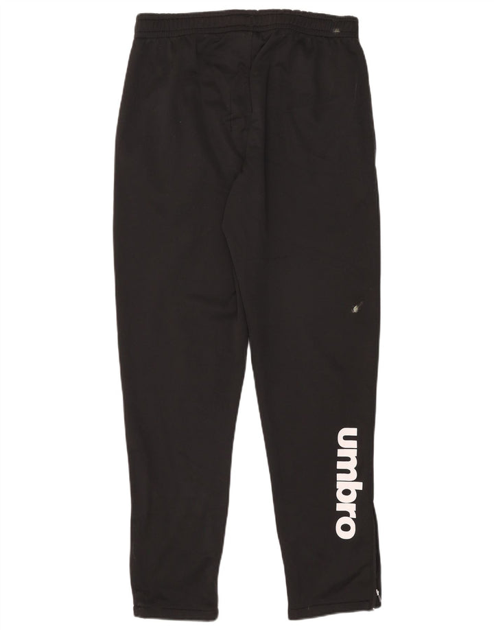 Calça de treino masculina gráfica UMBRO poliéster preto médio