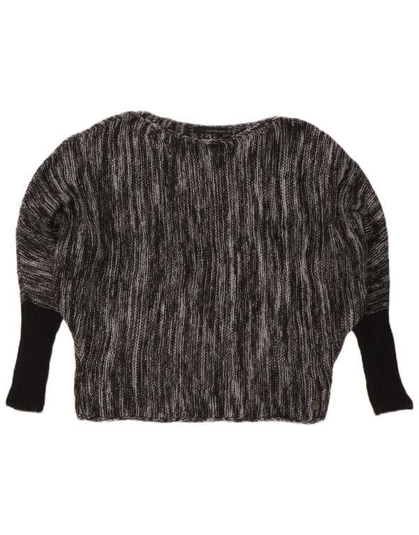 Suéter feminino CALVIN KLEIN JEANS com gola canoa Reino Unido 6 XS cinza manchado