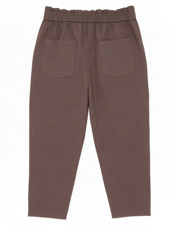 Calça feminina Zara cintura alta cônica cortada 2XL W34 L24 cinza