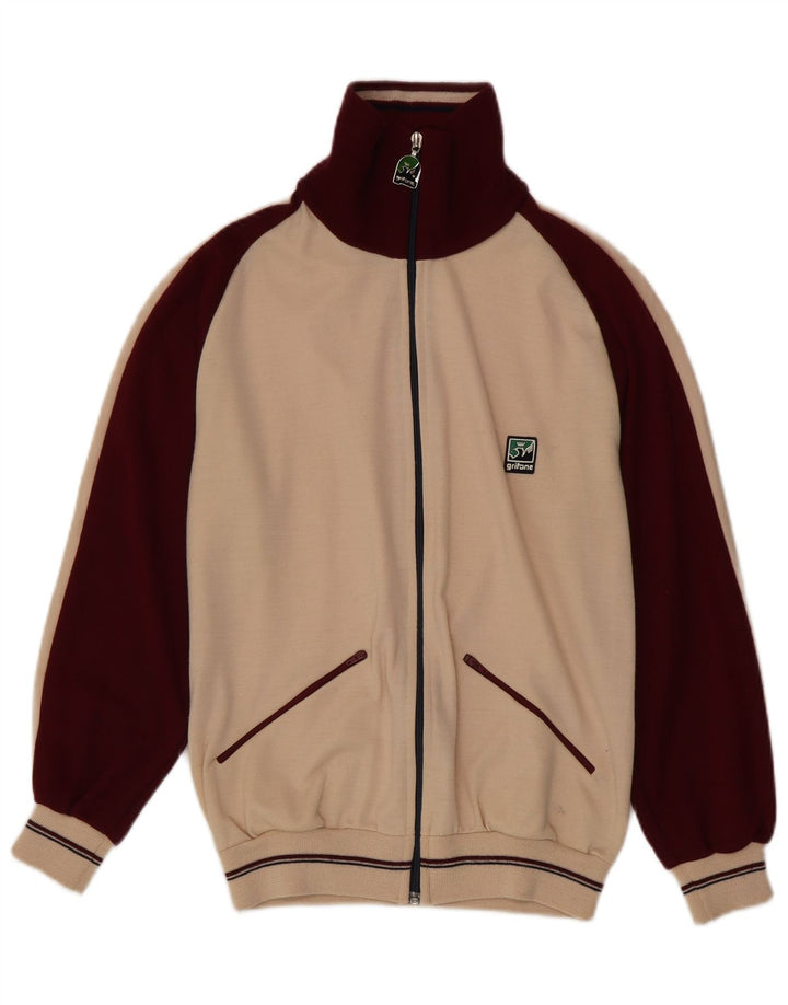 Fato de treino feminino vintage completo EU 40 médio Borgonha Colourblock retrô