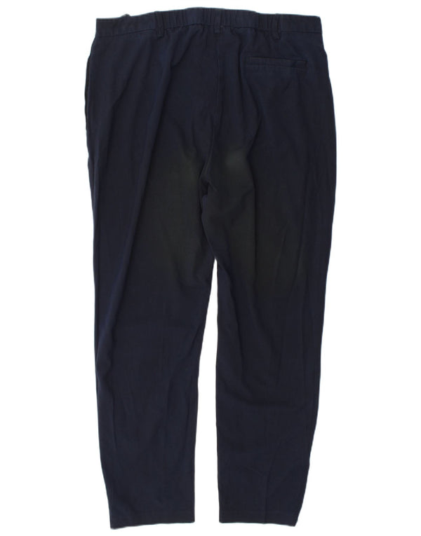 Calça feminina de terno cônico Marks & Spencer Reino Unido 18 XL W36 L28 azul marinho