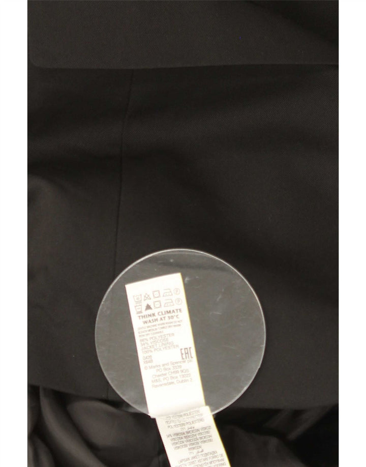 Jaqueta Blazer Masculina Marks & Spencer Curta Slim Fit Reino Unido 36 Pequena Preta
