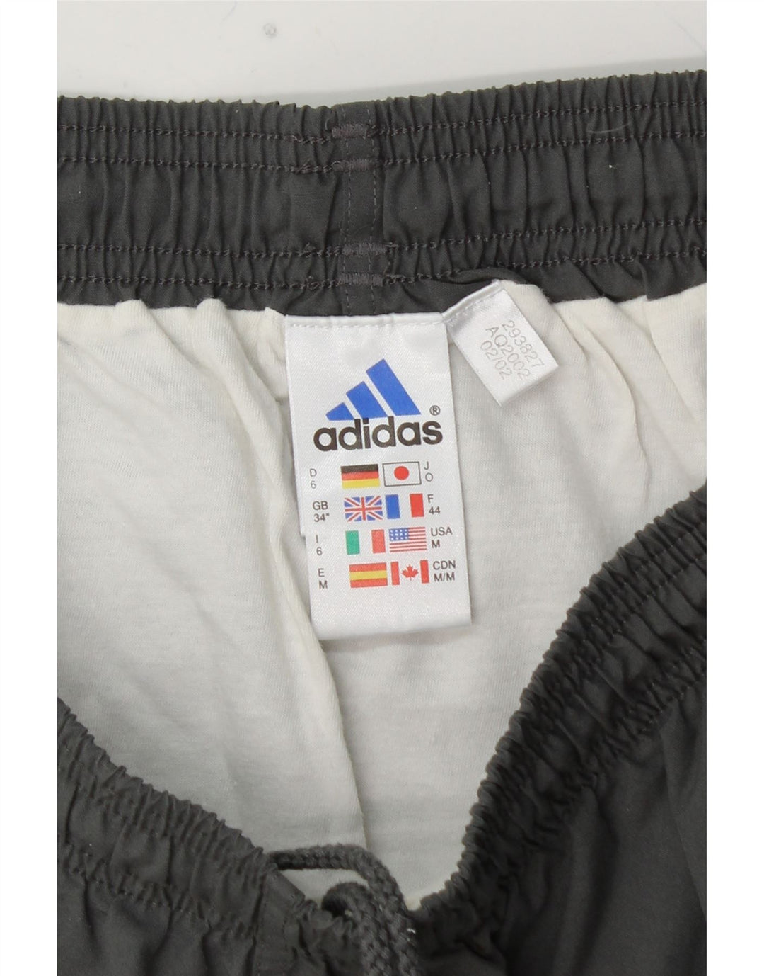 Shorts esportivos masculinos ADIDAS grande poliéster cinza