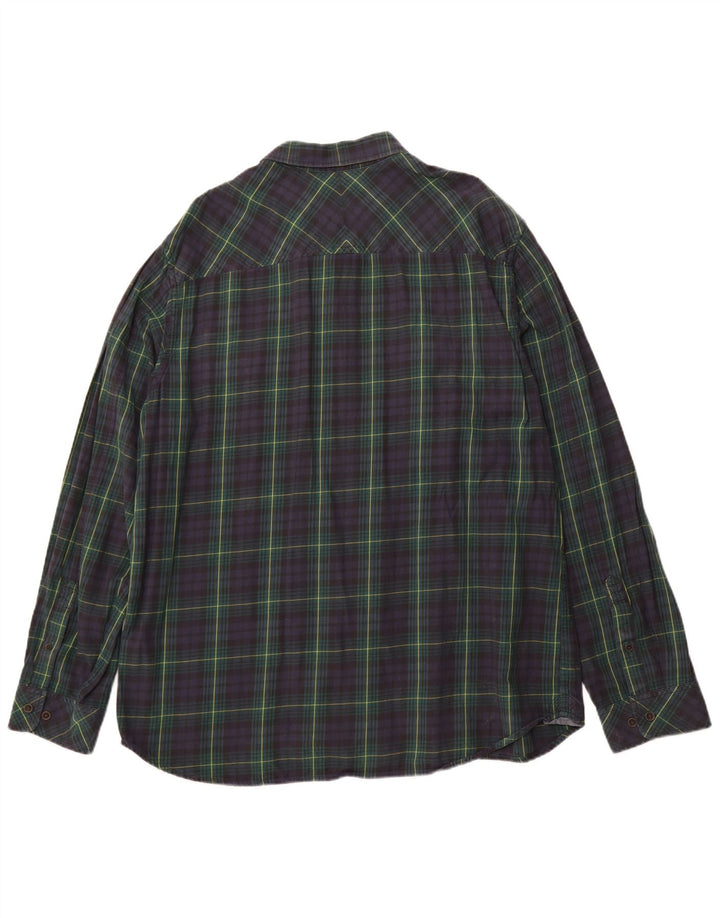 Camisa masculina de flanela TIMBERLAND Earthkeepers Slim Fit 3XL azul marinho xadrez