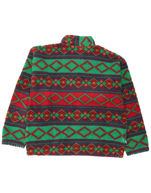 Jaqueta masculina vintage de lã UK 42 XL multicolorida geométrica
