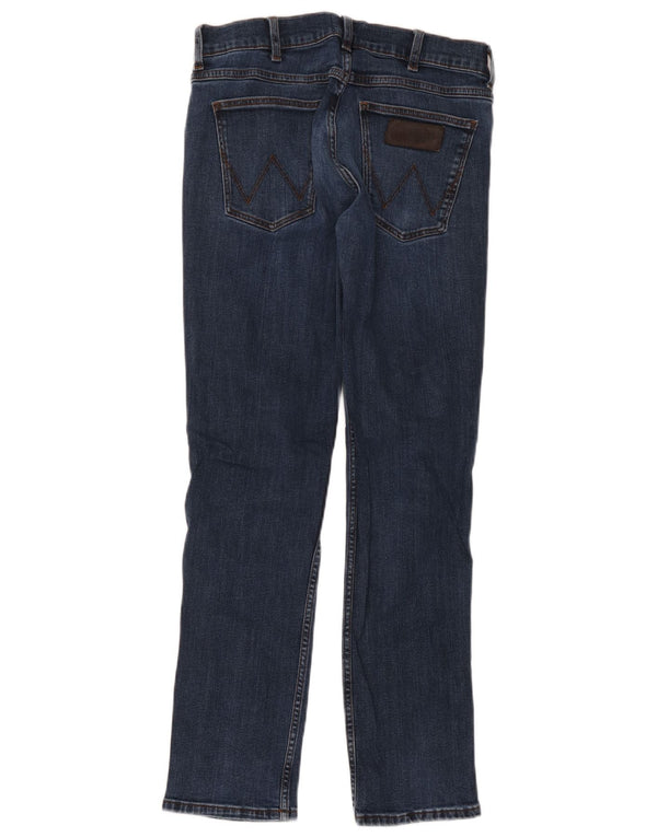 Wrangler Mens Greensboro Slim Jeans W30 L30 Navy Blue Cotton