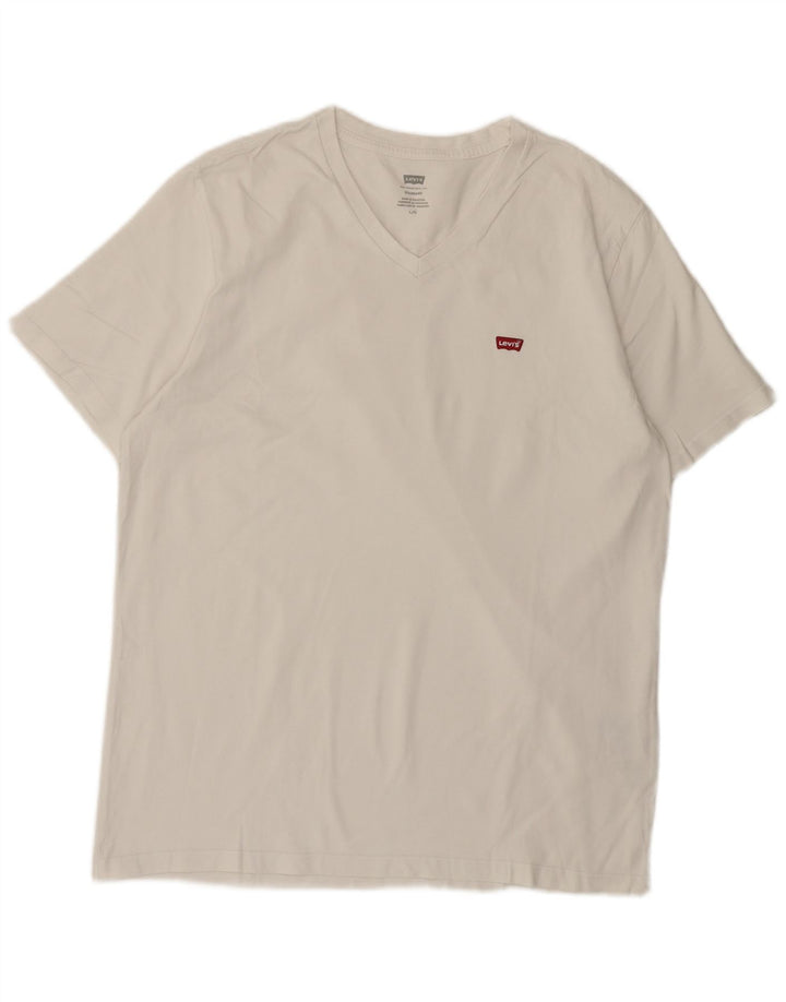 Camiseta masculina Levi's Standard Fit grande algodão branco