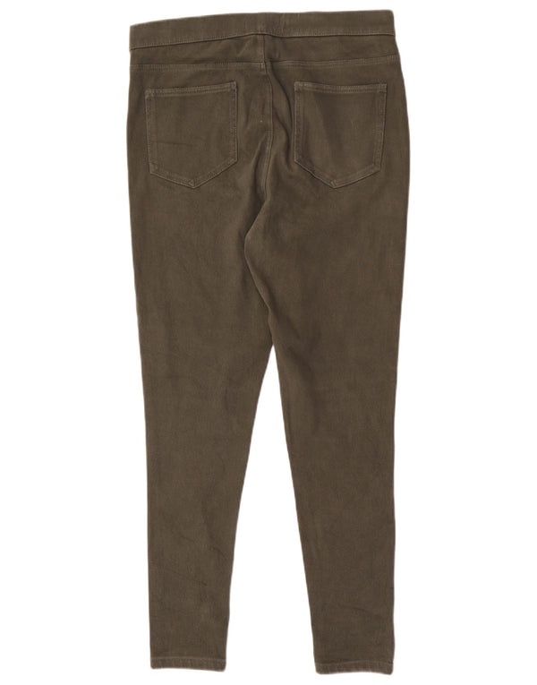 Calça feminina Marks & Spencer Jegging casual Reino Unido 14 médio W30 L27 cáqui
