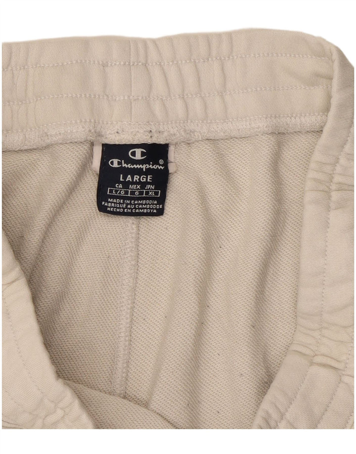 Shorts esportivos gráficos masculinos Champion grande bloco colorido branco