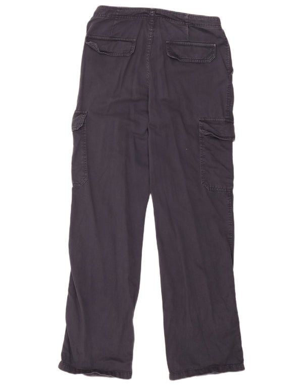Calça cargo reta feminina Zara EU 38 pequeno W28 L31 azul marinho