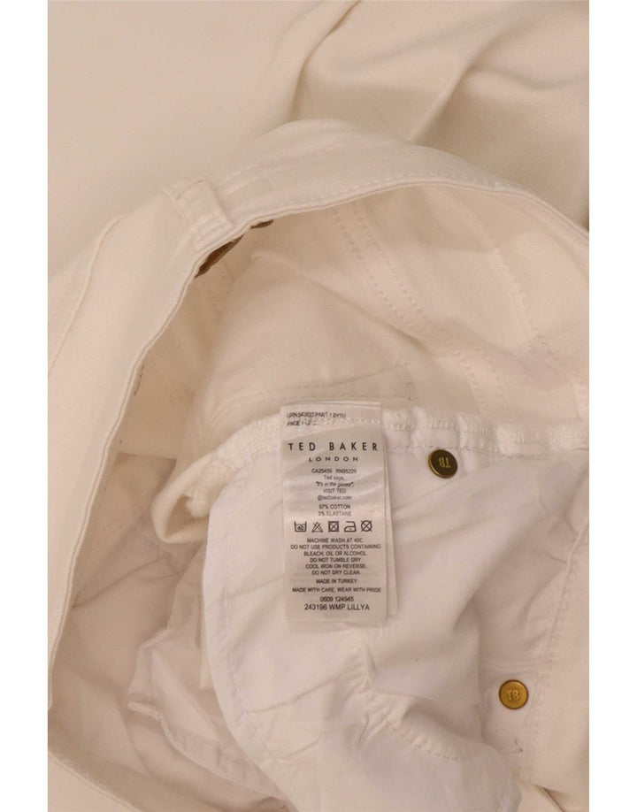 Jeans slim feminino Ted Baker W28 L26 algodão branco
