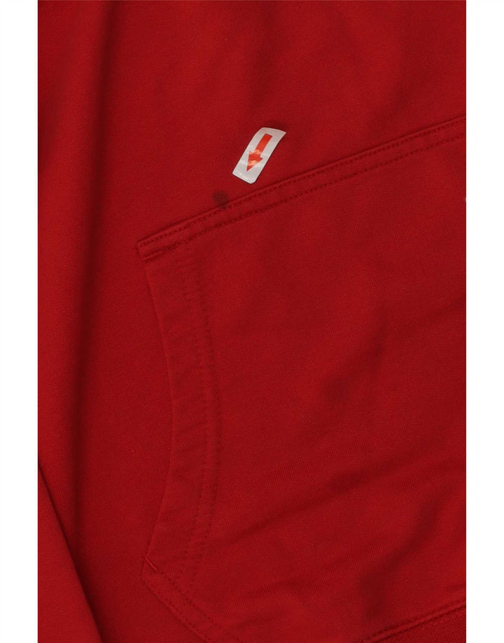 Fila moletom com capuz gráfico masculino grande poliéster vermelho