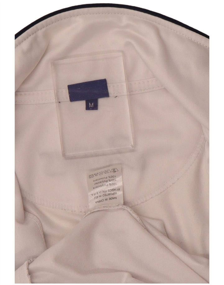 Asics Mens Tracksuit Top Jacket Médio Branco Colourblock Poliéster