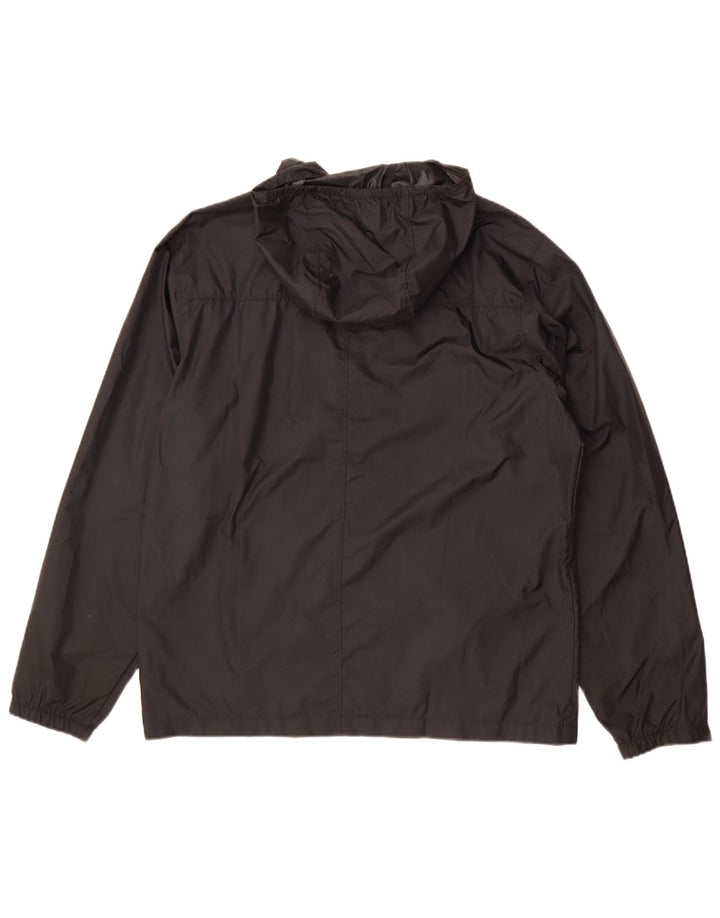Jaqueta de chuva masculina Columbia com capuz UK 38 poliéster preto médio