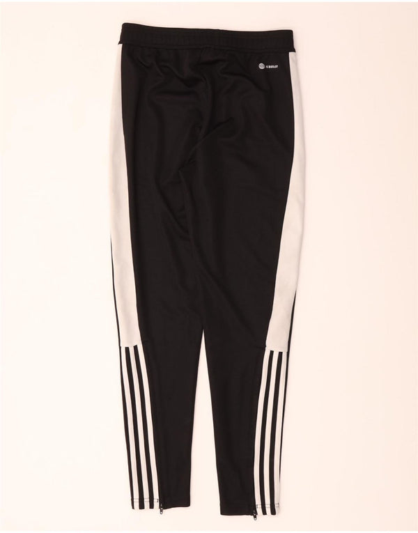 Calça de treino masculina Adidas Aeroready pequena preta colorblock poliéster
