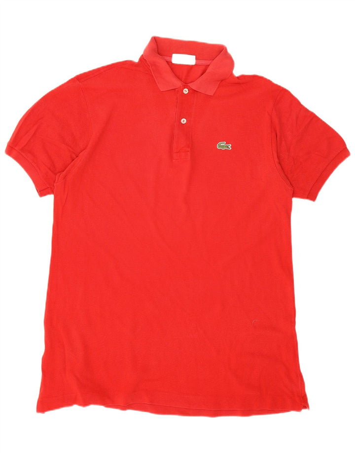 Camisa polo masculina Lacoste tamanho 5 grande algodão vermelho