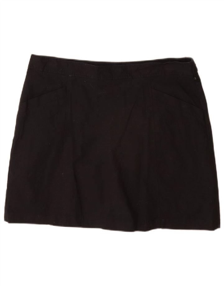 Saia feminina Dockers em linha A US 12 grande W32 algodão preto